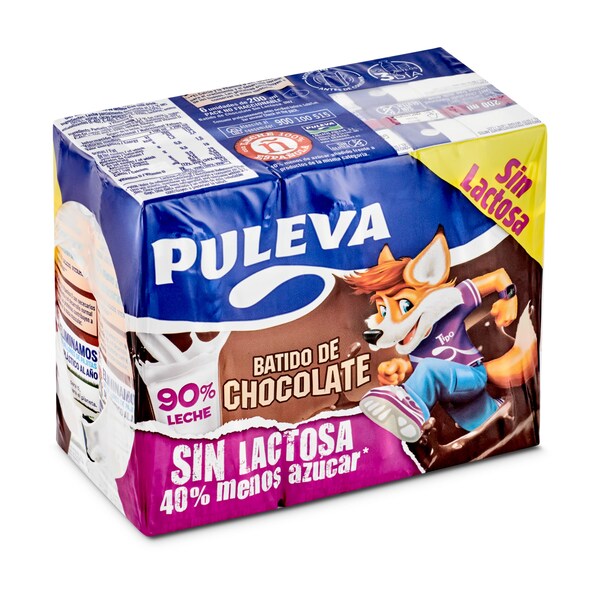 Batido de Chocolate Sin Lactosa Puleva Pack 6x200 Ml.