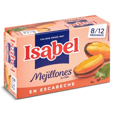 Mejillones en escabeche 8/12 piezas Isabel lata 69 g-0