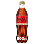 Refresco de cola zero zero Coca-Cola botella 500 ml