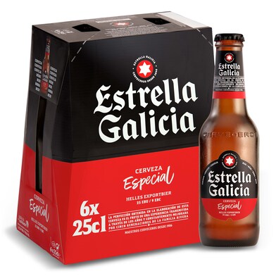 Cerveza especial Estrella Galicia botella 6 x 25 cl-0 Cerveza especial Estrella Galicia botella 6 x 25 cl-0