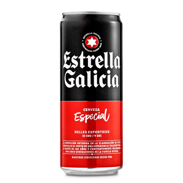 Cerveza Especial Estrella Galicia Lata 33 Cl.