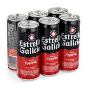 Cerveza especial ESTRELLA DE GALICIA  pack 6 unidades LATA 33 CL