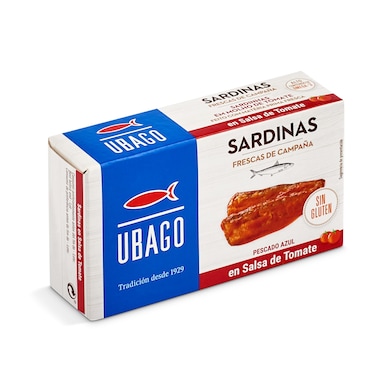 Sardinas en salsa de tomate Ubago lata 100 g-0