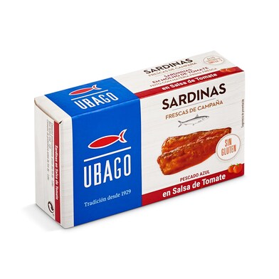 Sardinas en salsa de tomate Ubago lata 100 g-0 Sardinas en salsa de tomate Ubago lata 100 g-0