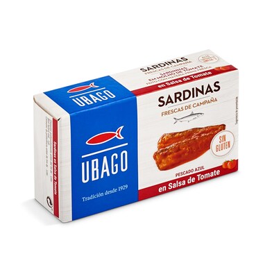 Sardinas en salsa de tomate Ubago lata 100 g-0