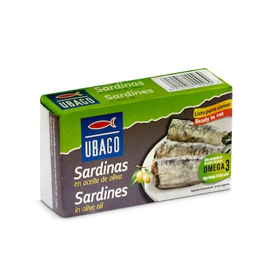 Sardinas en aceite de oliva Ubago lata 80 g-0