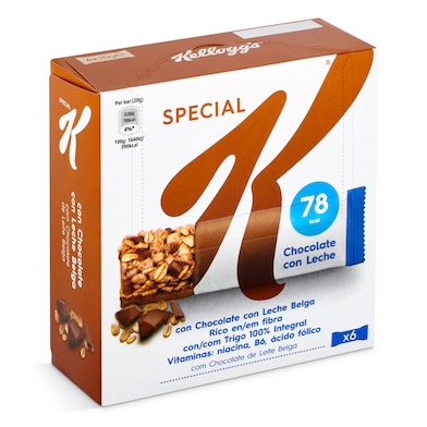 Barritas de cereales integrales con chocolate con leche Kellogg's Special K caja 120 g-0