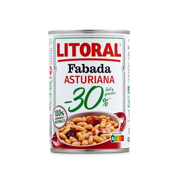 Fabada Asturiana Menos 30% Sal Y M.G. Litoral Lata 435 Gr.