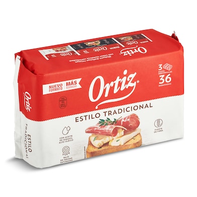 Pan tostado tradicional Ortiz bolsa 36 unidades-0