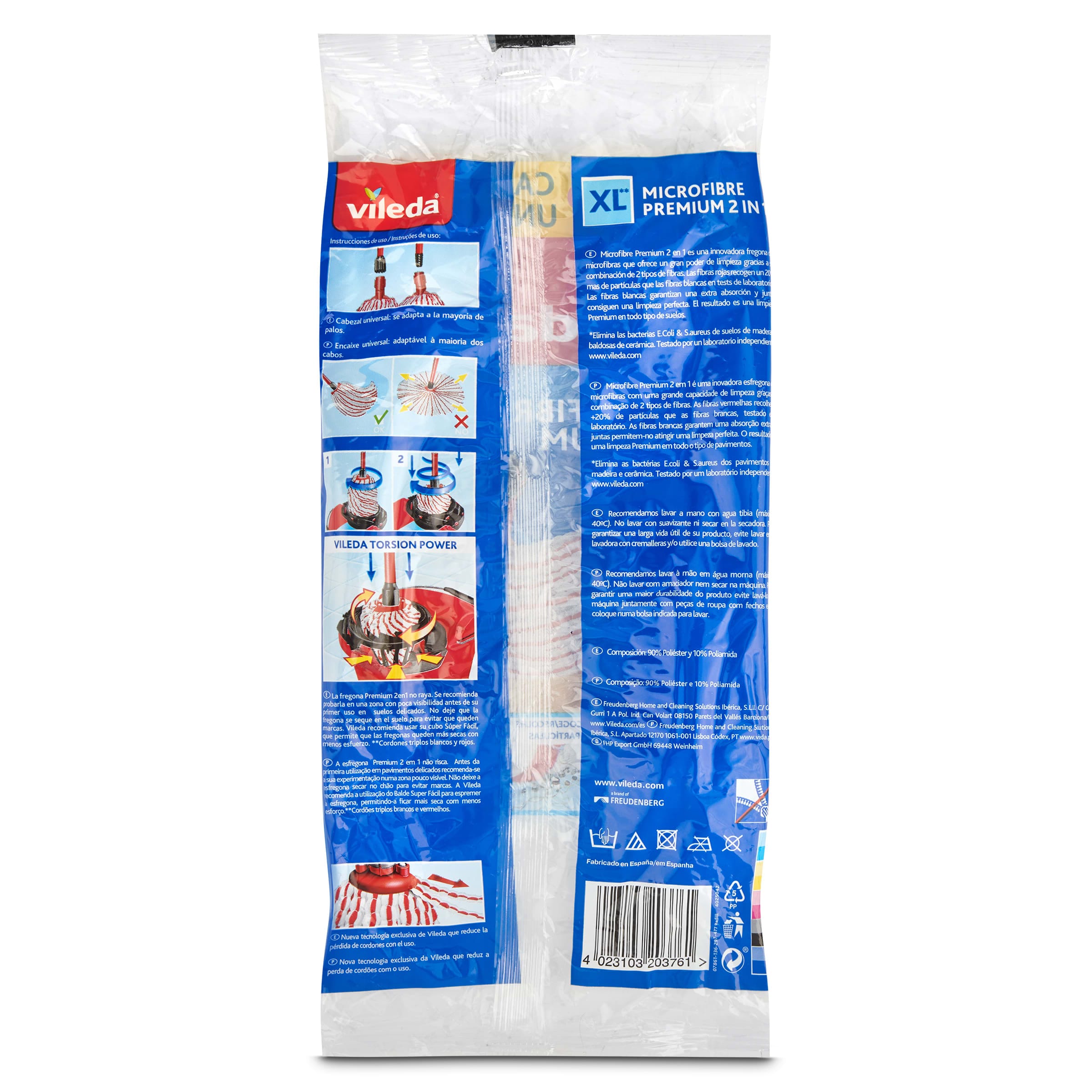 Fregona de microfibra premium Vileda 1 unidad