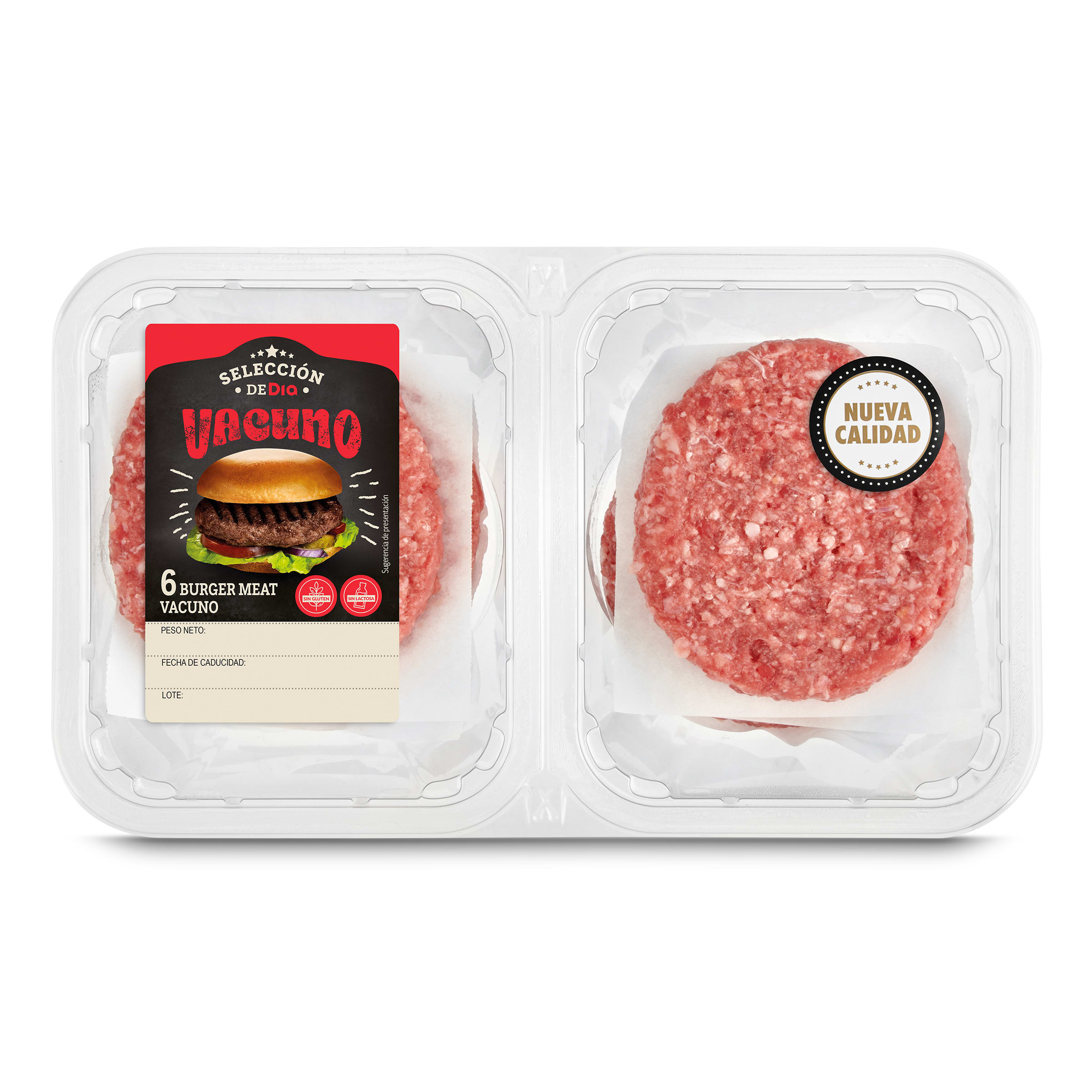 Burger de vacuno 6 unidades Selección de Dia 540 g