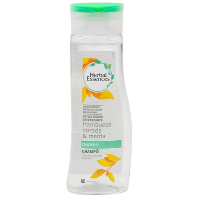 Champú detox frambuesa dorada y menta Herbal Essences botella 400 ml-0