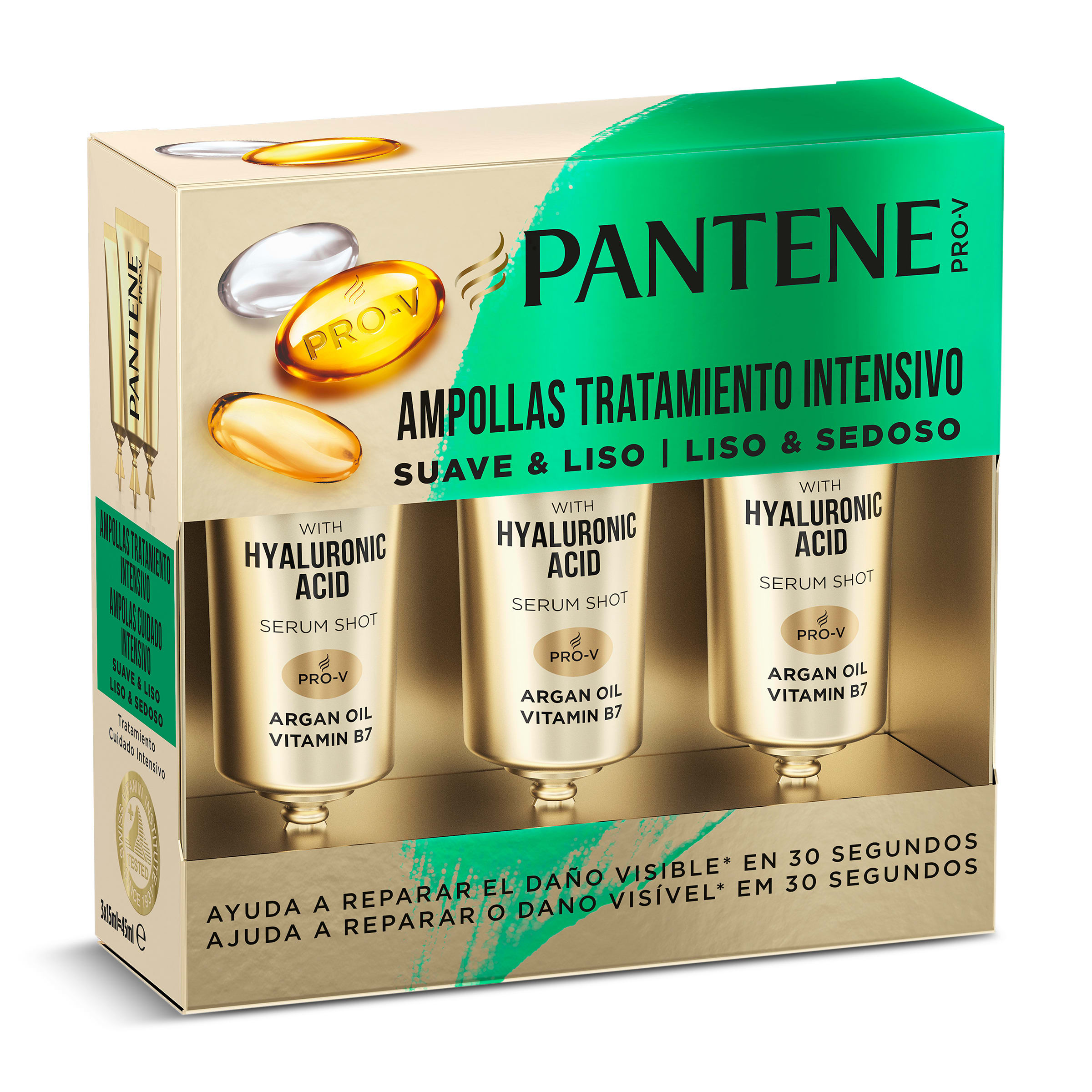 Ampollas liso extremo 1 min Pantene caja 3 unidades