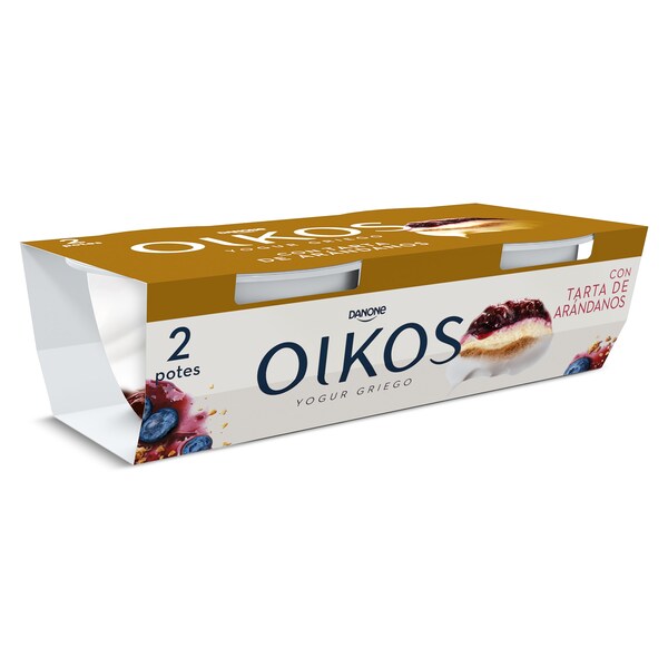 Yogur Griego Tarta Arándanos Danone Oikos Pack 2 X 110 Gr.