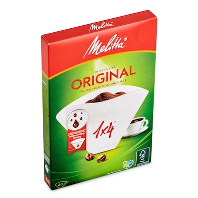 Filtro 1x4 para café Melitta caja 40 unidades-0