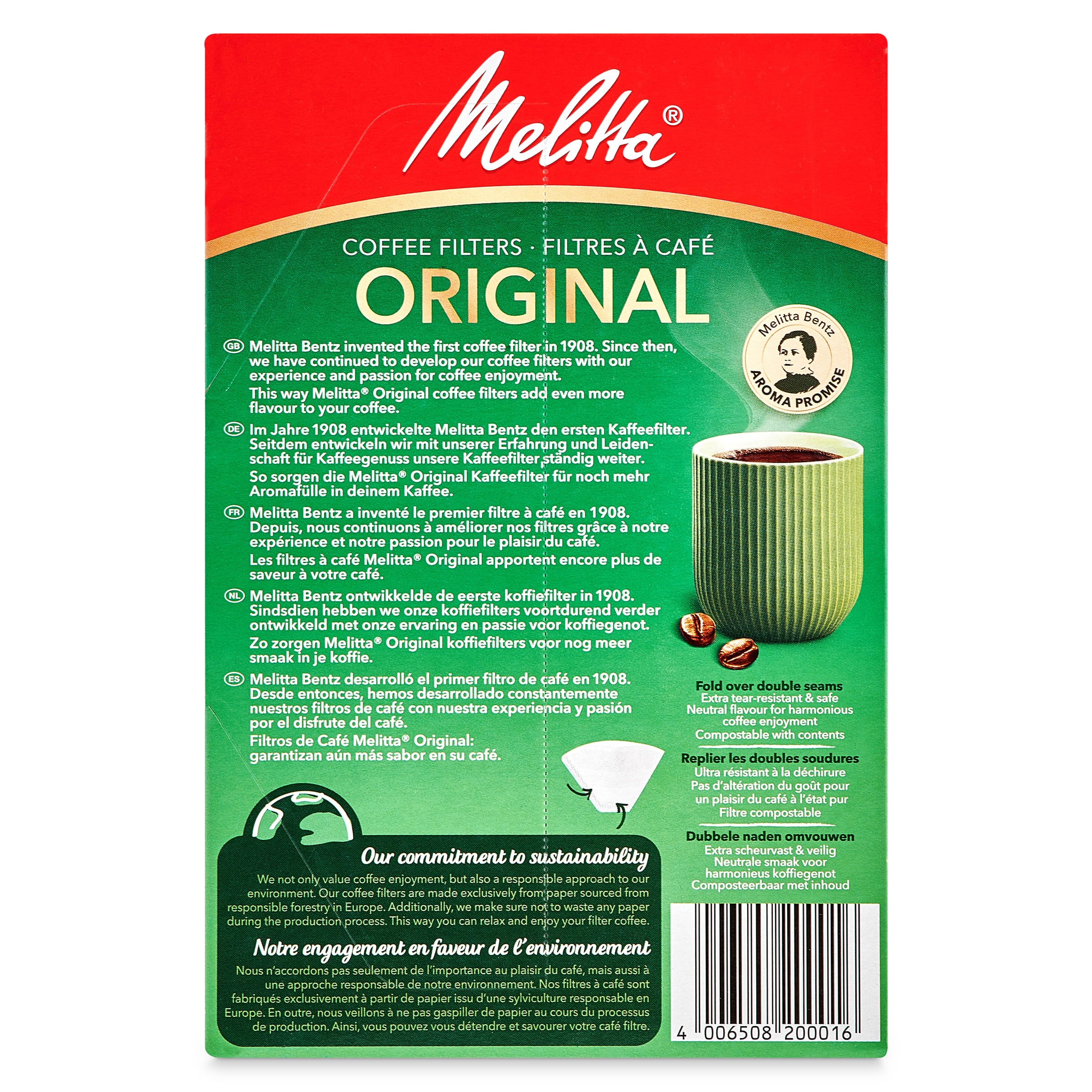 Filtros de café Melitta 40 unidades