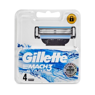 Maquinilla de afeitar recambio Gillette Mach3 Start caja 4 unidades-0