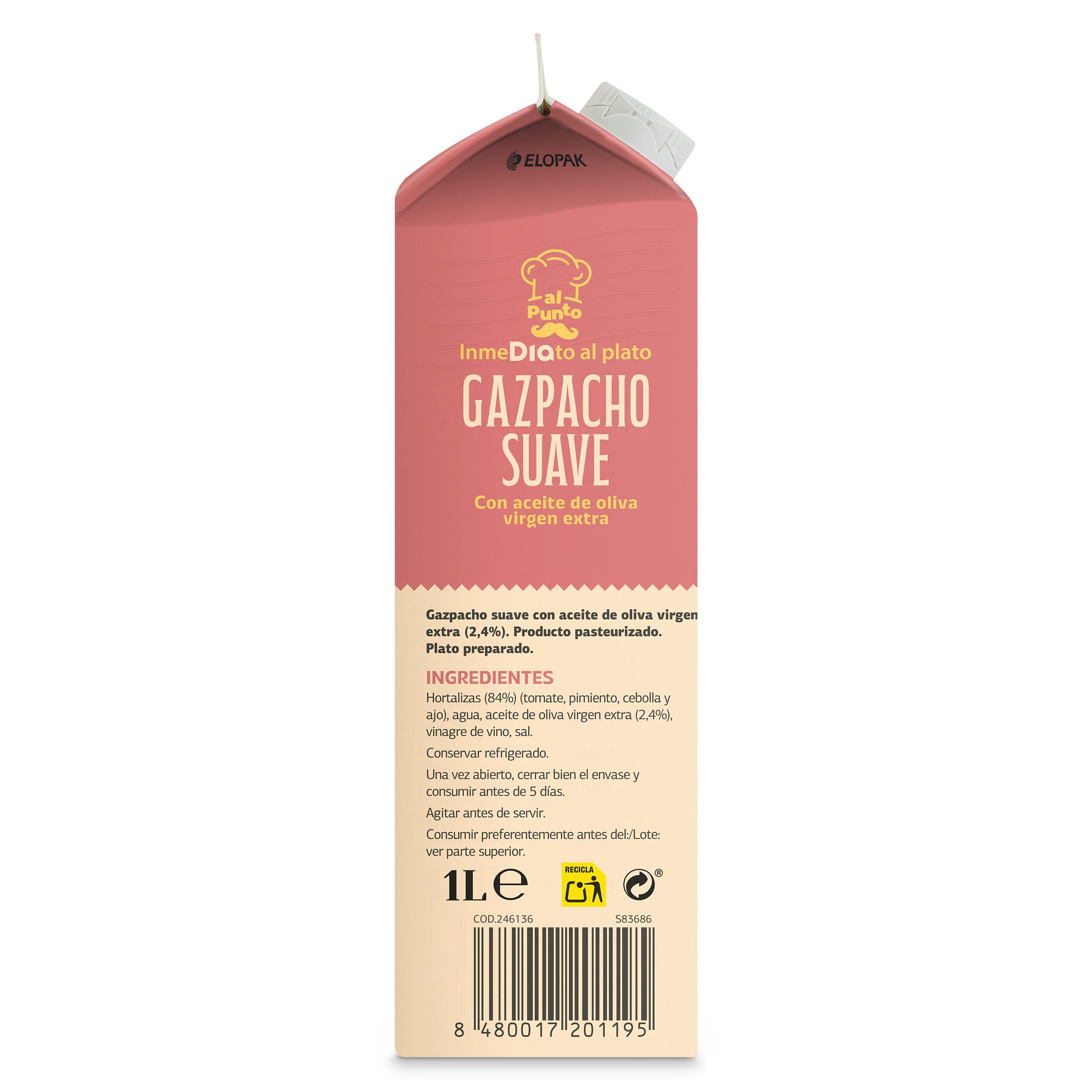 Gazpacho suave Dia Al Punto 1 L