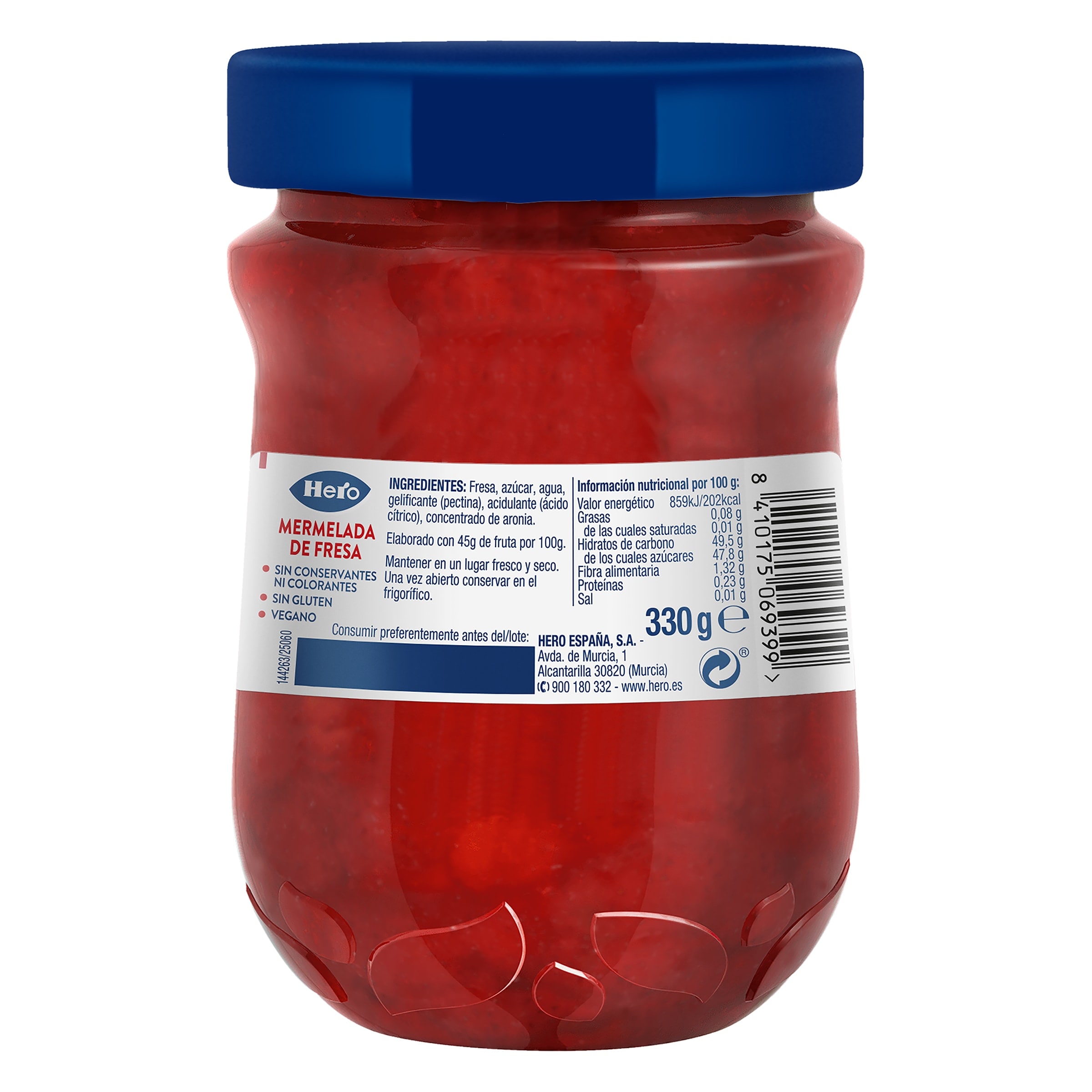 Mermelada de fresas clásica Hero 330 g