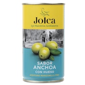 Aceitunas manzanilla sabor anchoa con hueso Jolca lata 185 g