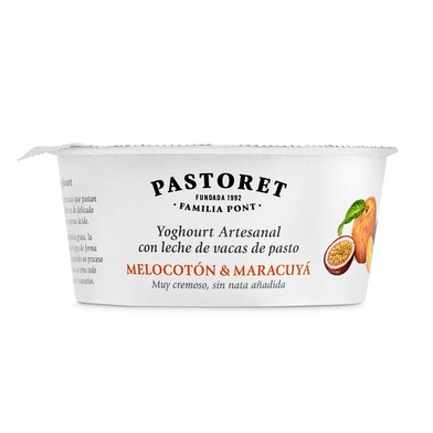 Yogur artesanal con melocotón y maracuyá Pastoret vaso 125 g-1 Yogur artesanal con melocotón y maracuyá Pastoret vaso 125 g-1
