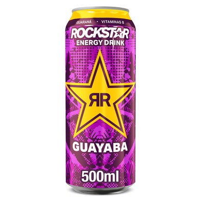 Bebida energética sabor guayaba Rockstar lata 500 ml-0