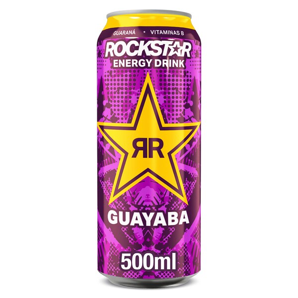 Bebida Energética Sabor Guayaba Rockstar Lata 50 Cl.