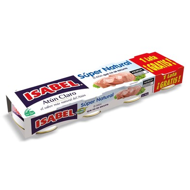 Atún claro natural Isabel lata 3+1 x 56 g-0 Atún claro natural Isabel lata 3+1 x 56 g-0