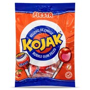 Piruletas rellenas con chicle Kojak Fiesta bolsa 105 g