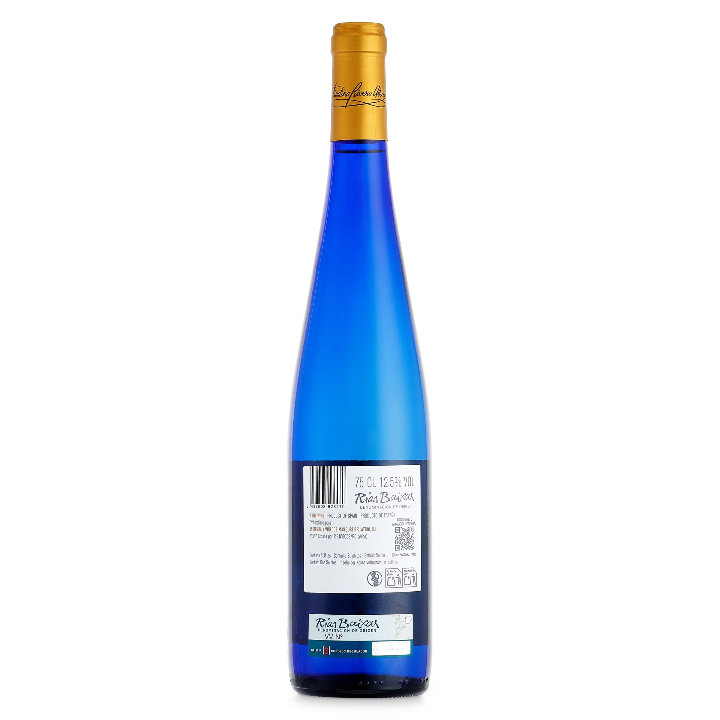 Vino blanco albariño D.O. Rías Baixas Faustino Rivero 75 cl