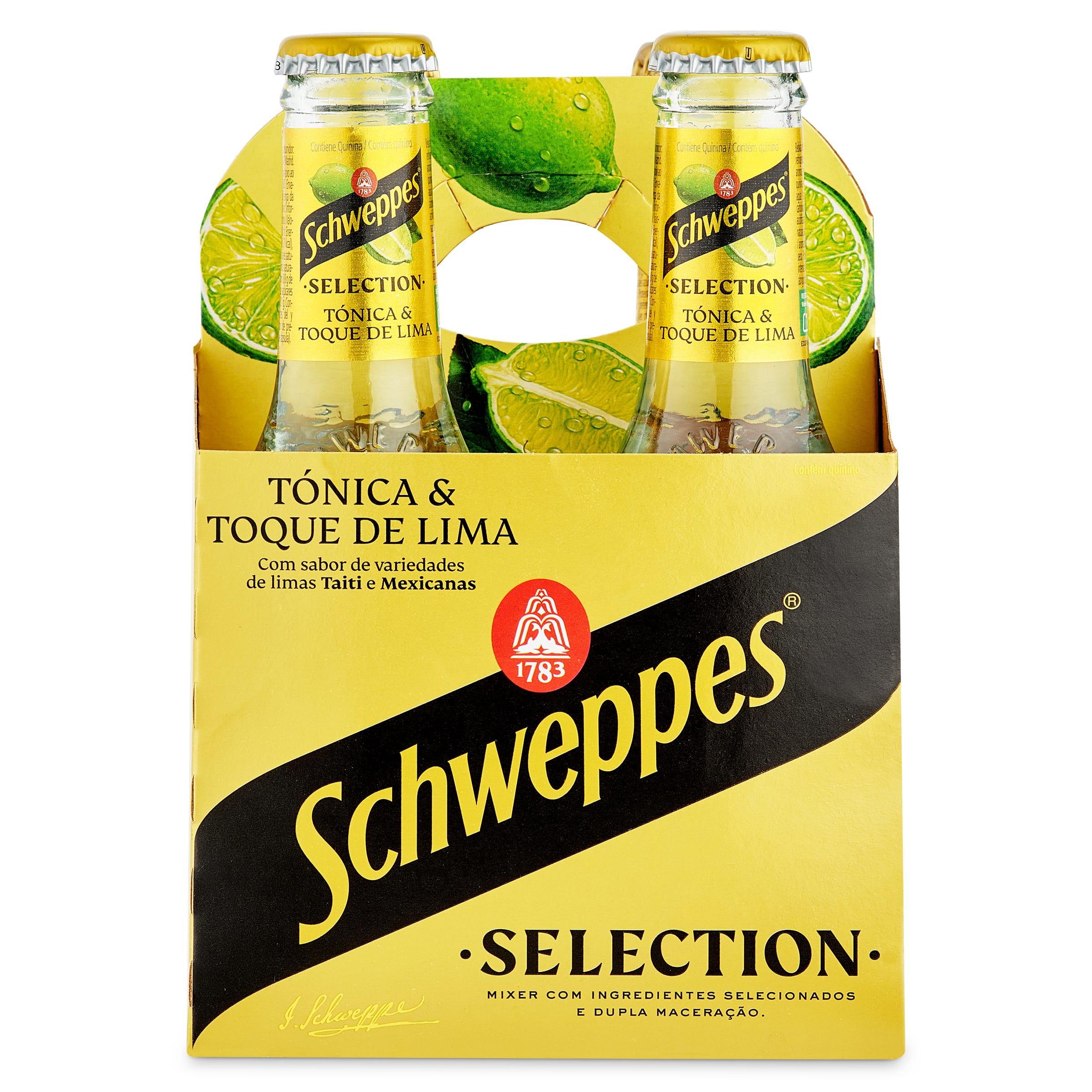 Tónica con toque de lima Schweppes pack 4 x 200 ml