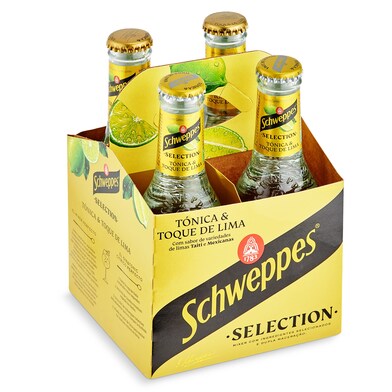 Tónica con toque de lima Schweppes pack 4 x 20 cl-0