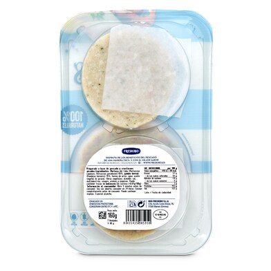 Hamburguesa de merluza y gambas Freskibo bandeja 160 g-1 Hamburguesa de merluza y gambas Freskibo bandeja 160 g-1