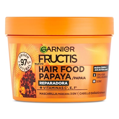 Mascarilla hair food papaya reparadora Fructis frasco 390 ml-0