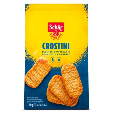 Panecillos tostados crostini sin gluten Dr. Schar bolsa 150 g-0 Panecillos tostados crostini sin gluten Dr. Schar bolsa 150 g-0