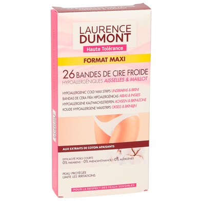 Bandas de cera depilatoria piel sensible Laurence Dumont caja 1 unidad-0