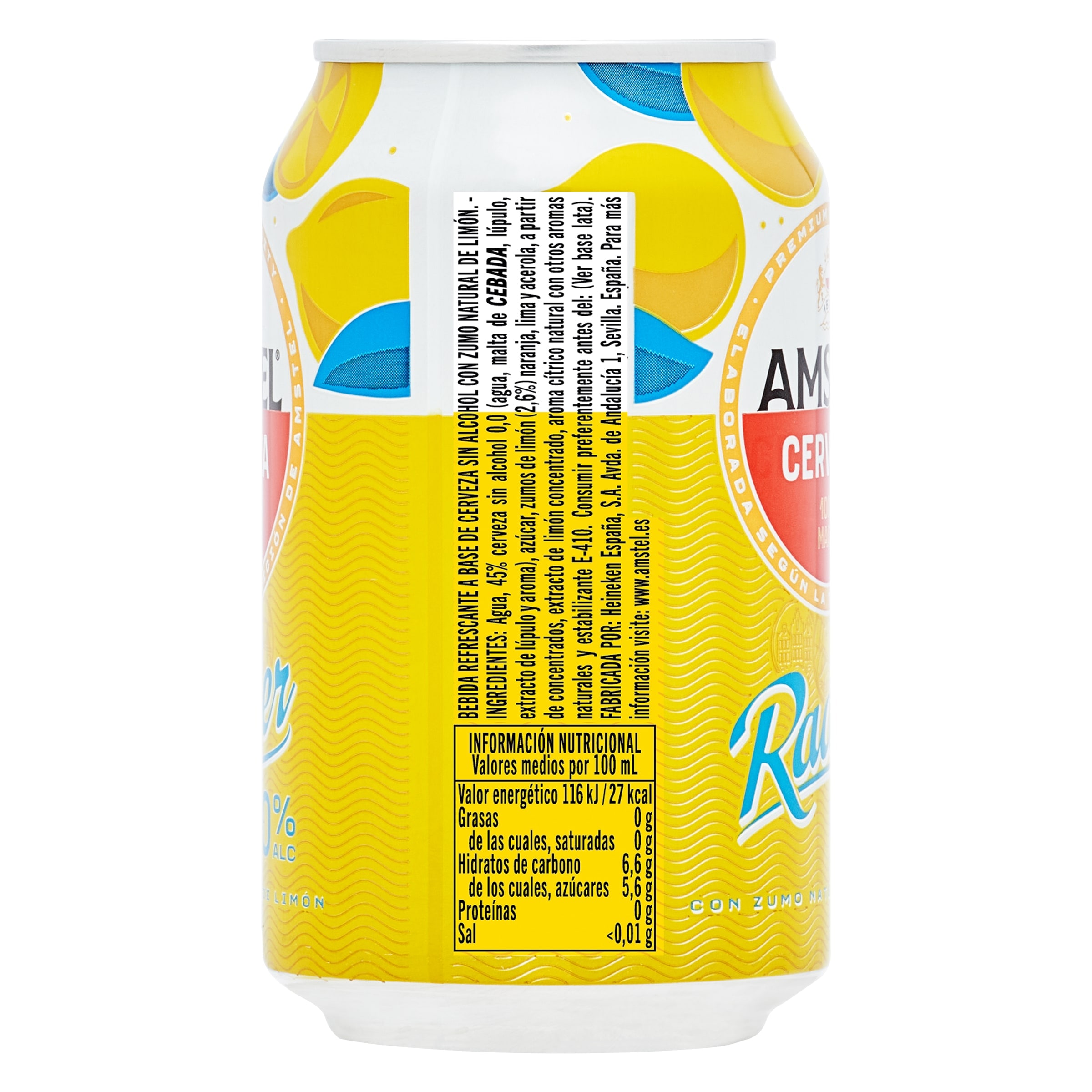 Cerveza radler sin alcohol Amstel 33 cl