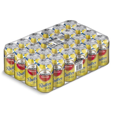 Cerveza radler con limón 0,0% alcohol Amstel pack 24 x 33 cl-0