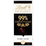 Chocolate negro 99% cacao Lindt Excellence 50 g