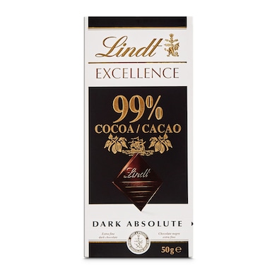 Chocolate negro 99% cacao Lindt Excellence 50 g-0
