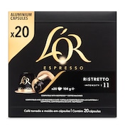 Café en cápsulas espresso ristretto L'Or caja 20 unidades