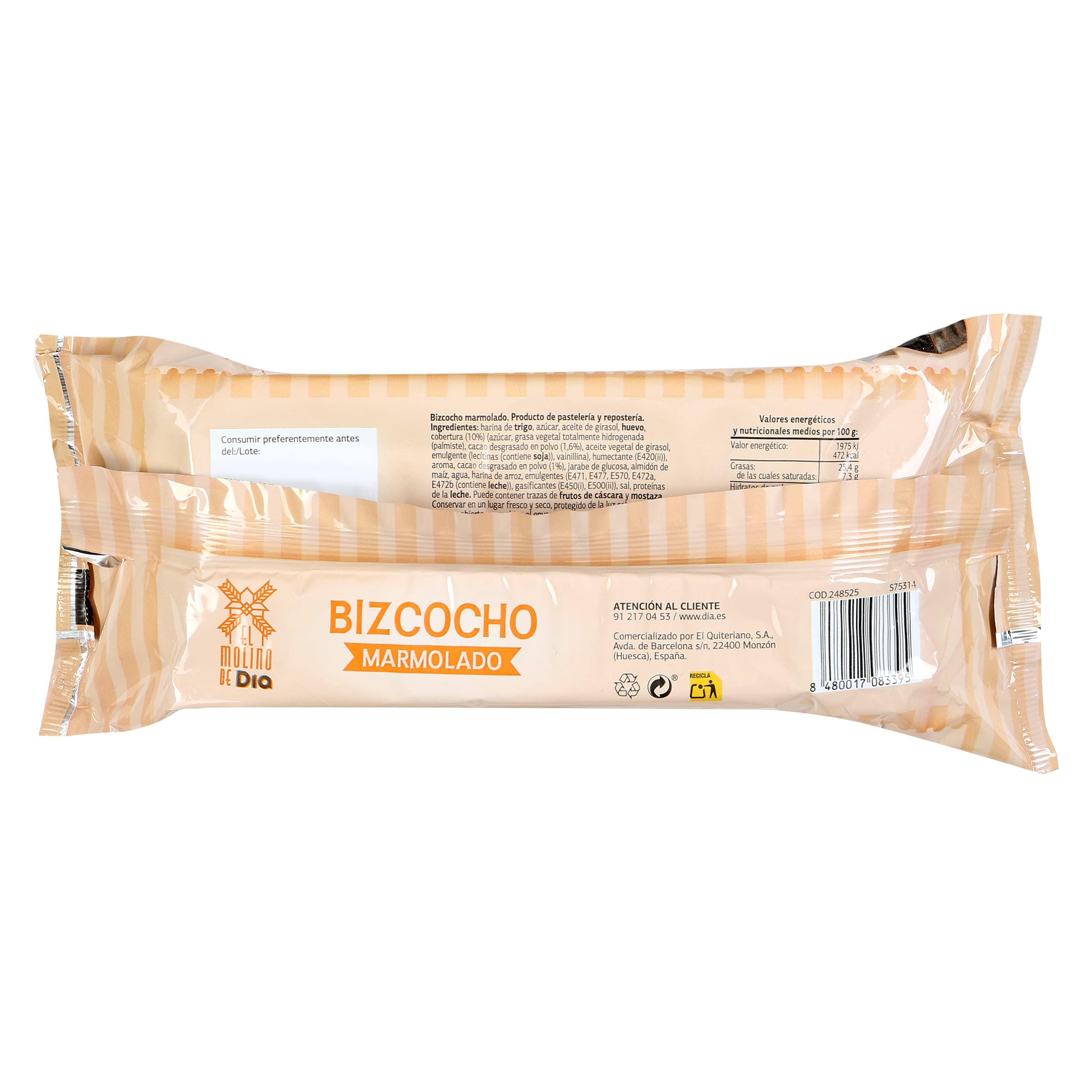 Bizcocho marmolado El Molino de Dia 400 g