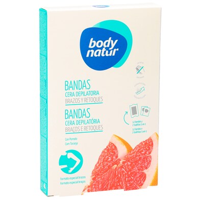 Bandas de cera depilatorias brazos y retoques Body Natur caja 1 unidad-0