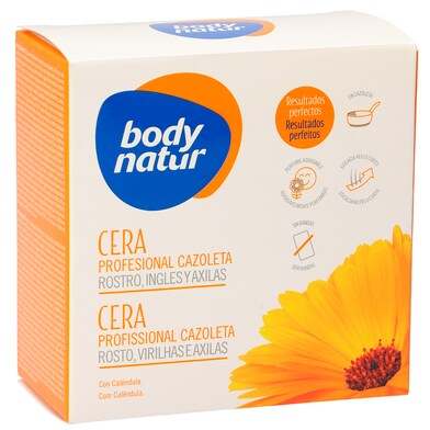 Cera depilatoria rostro, ingles y axilas con caléndula Body Natur caja 100 g-0