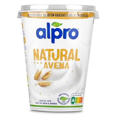 Yogur natural con avena Alpro vaso 400 g-0