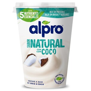 postre natural de soja con coco vaso 400 g