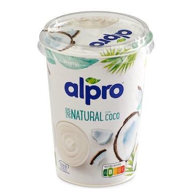 Yogur natural de soja con coco ALPRO   VASO 500 GR-0