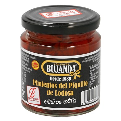 Pimientos del piquillo de lodosa enteros extra Bujanda frasco 210 g-0 Pimientos del piquillo de lodosa enteros extra Bujanda frasco 210 g-0