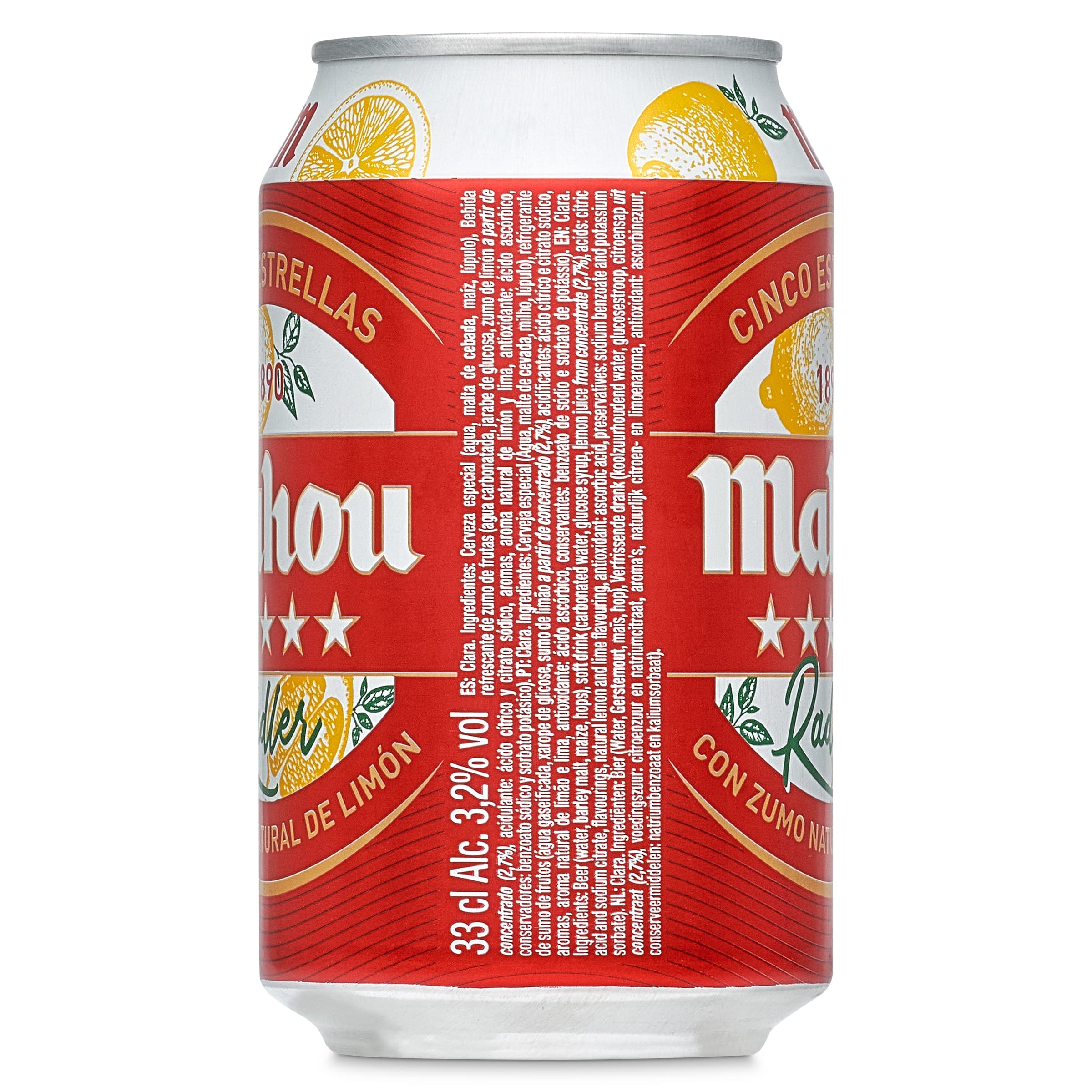 Cerveza radler Mahou 5 Estrellas 33 cl