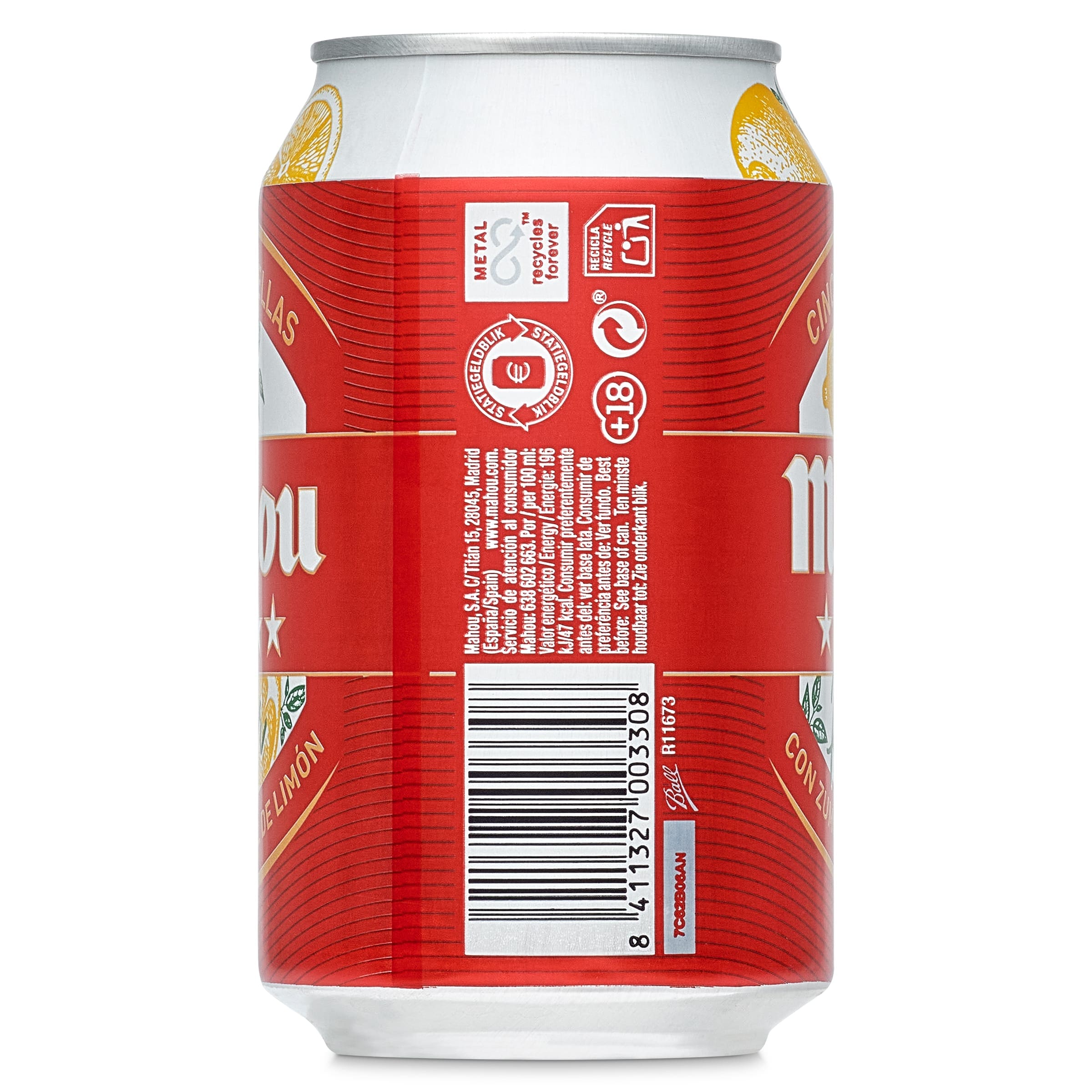 Cerveza radler Mahou 5 Estrellas 33 cl